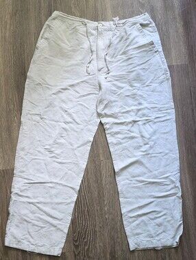 Men's Casual Drawstring Pants - Cream Cubavera XL